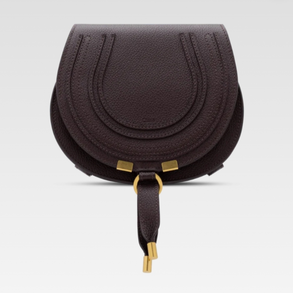 CHLOE | Small Marcie Saddle Bag | Deep Velvet